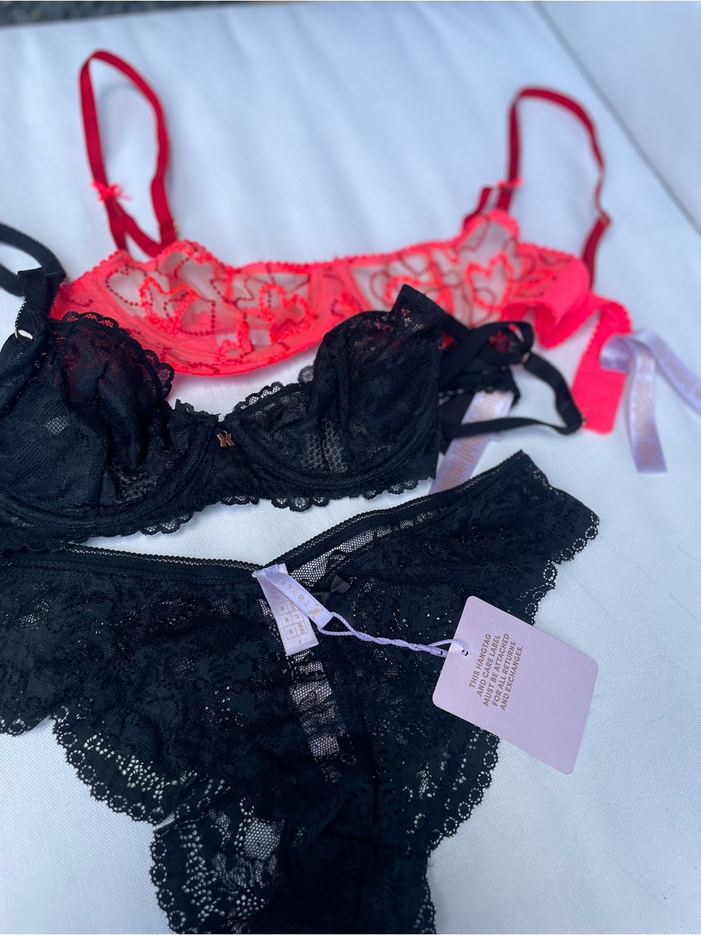 Savage X Fenty Lace Bra & Panty BUNDLE, NEW w/ TAGS 34A// SMALL